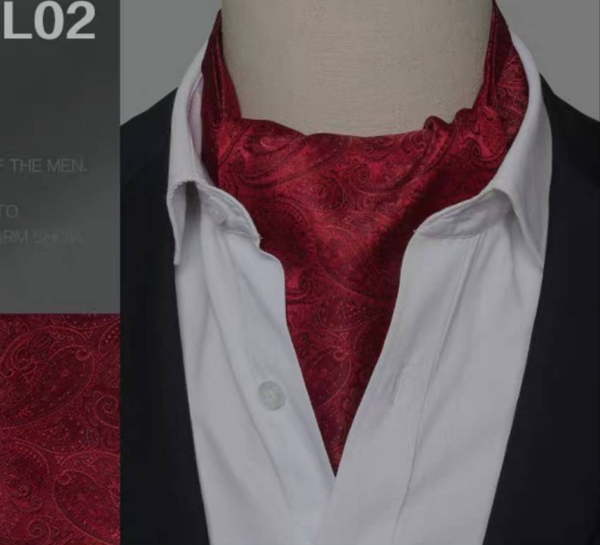 ผ้าผูกคอ ผ้าพันคอ ไทผูกคอ ไหมซาติน เล่นลาย คละแบบ สี ระบุรหัส