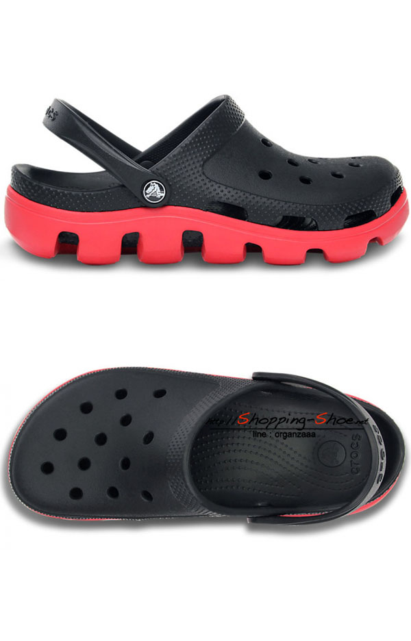 Crocs Duet Sport Clog - Black / Red ของแท้ Outlet ไทยและอเมริกา