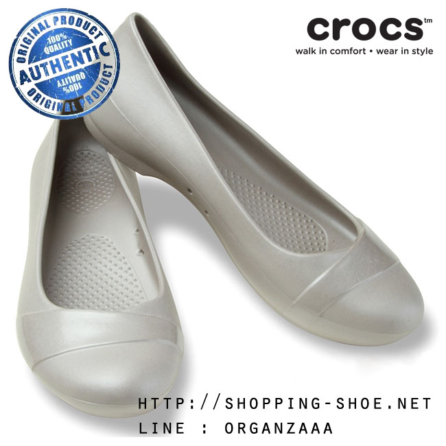 Crocs Gianna Flat - Platinum ของแท้ Outlet ไทยและอเมริกา