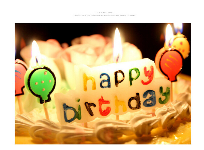 เทียนวันเกิด Happy Birthday ลูกโป่ง / Item No.TL-N002