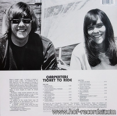 Carpenters - Ticket To Ride 1Lp N.