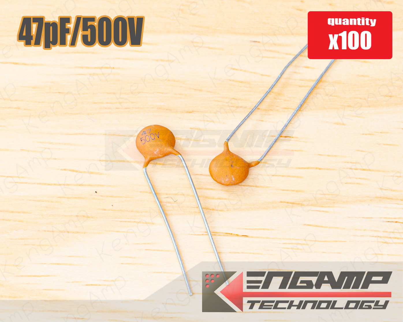 (100ตัว) [F-CAP] 47pF/500V Ceramic Capacitor