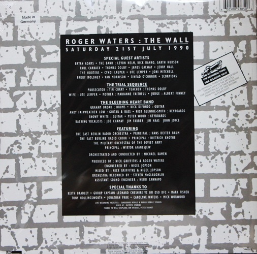 Roger Water - The Wall Live In Berlin 2Lp N.