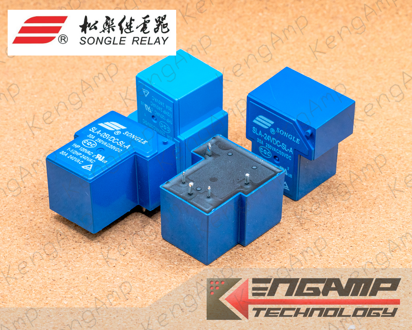 Relay T90 5-48V 30A Songle SLA-5,12,24,48VDC-SL-A (5ขา)