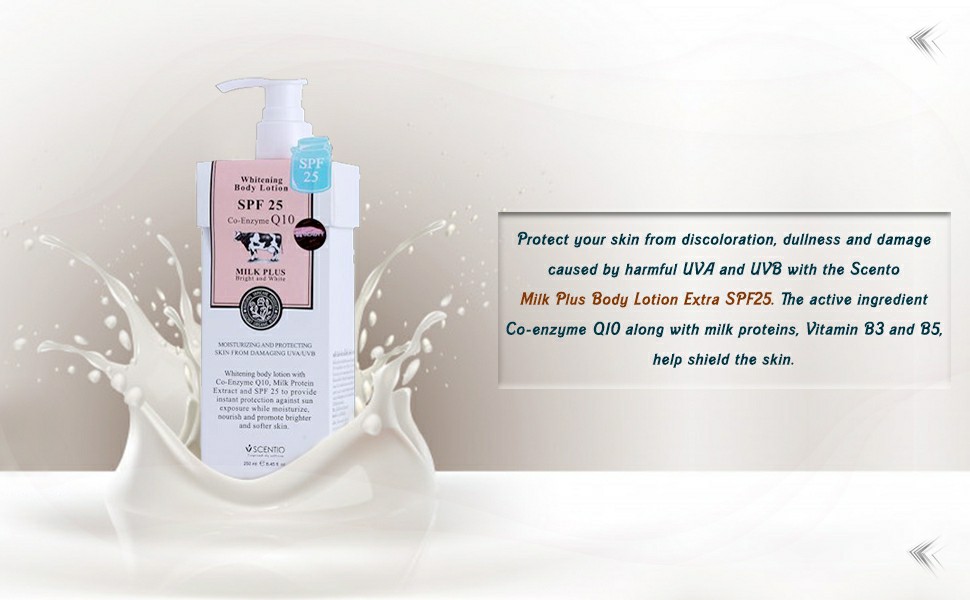 โลชั่นน้ำนมQ10 SPF 25 เซนทิโอ มิลค์พลัส บอดี้ โลชั่น เอ็กตร้า SPF25 บิวตี้บุฟเฟ่ต์ 250 ml.