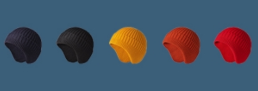 หมวกถักแตงโม ปิดหู แบบญี่ปุ่น หมวกไหมพรม ทรงกลมครึ่งใบ สี เทา เทาเข้ม ดำ แดง กากี เหลือง น้ำตาล