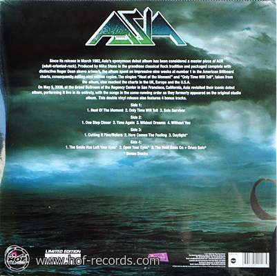 Asia - Under The Bridge 2012 2lp NEW