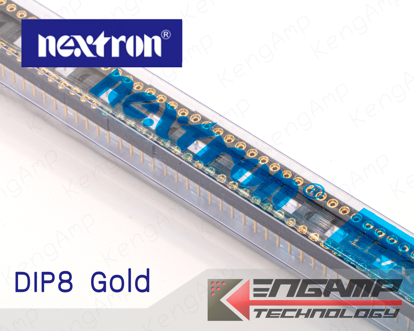 Socket DIP8 ขากลมชุบทอง 24K ยี่ห้อ NEXTRON