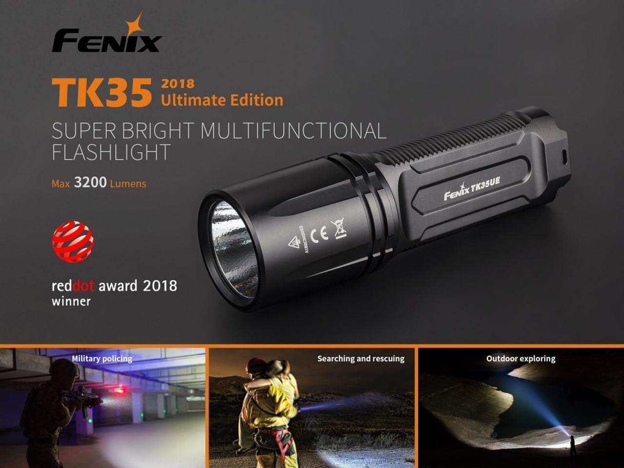 Fenix TK35 UE 2018 ลูเมนส์