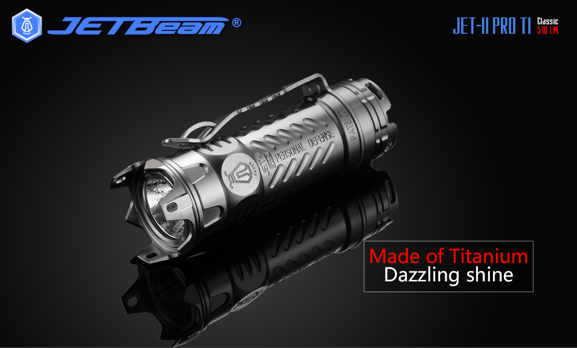 ไฟฉายไทเทเนียม Jetbeam Jet II Pro Ti
