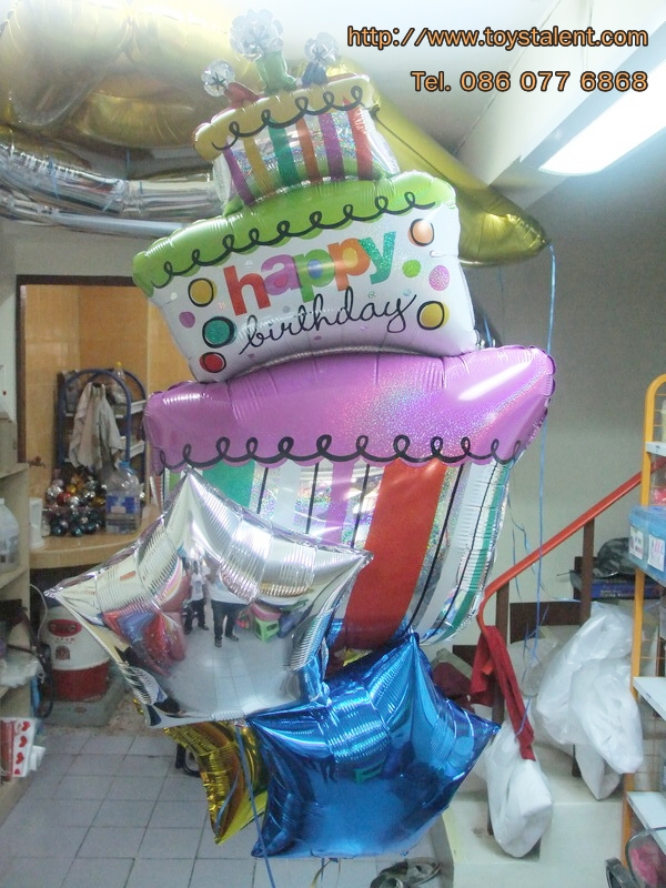 ลูกโป่งฟลอย์นำเข้า Funky Birthday Cake / Item No. AG-21937 แบรนด์ Anagram ของแท้
