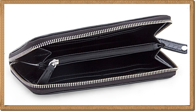 Mango - กระเป๋าสตางค์ใบยาว สีดำ