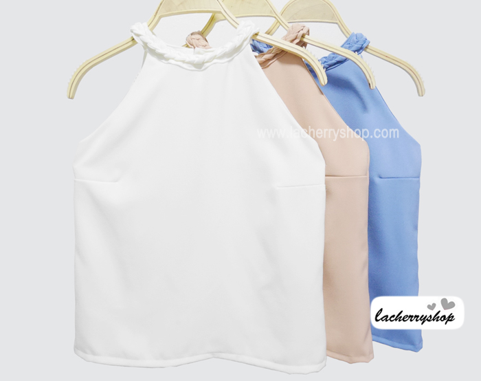 เสื้อแฟชั่น เสื้อทำงาน ผ้าฮานาโกะ สีฟ้า คอถักเปียน่ารักๆ เนื้อผ้านิ่ม อยู่ทรง ไม่ยับง่าย ใส่สบาย สินค้าคุณภาพ ราคาไม่แพง