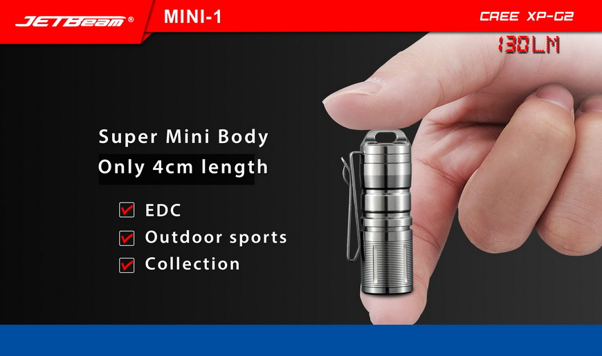 ไฟฉายไทเทเนียม Jetbeam Mini Ti