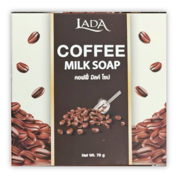 สบู่สครับกาแฟนม ลดา 70กรัม Coffee Milk Scrub Lada