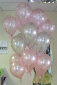 ลูกโป่งกลมเนื้อเมททัลลิก สีเงิน ไซส์ 12 นิ้ว แพ็คละ 10 ใบ (Metallic Silver Latex Balloons Size 12")