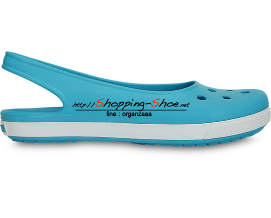 Crocs Women’s Crocband Airy Slingback - Surf / White ของแท้ Outlet ไทยและอเมริกา