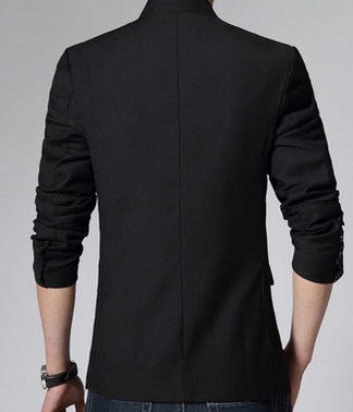 เสื้อสูทผู้ชายญี่ปุ่น คอจีน แขนยาว กระดุมเรียง Size No.35 37 39 41 ดำ