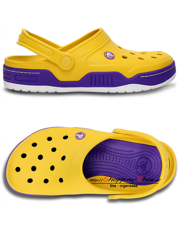 Front Court Clog - Canary/Ultraviolet ของแท้ Outlet USA