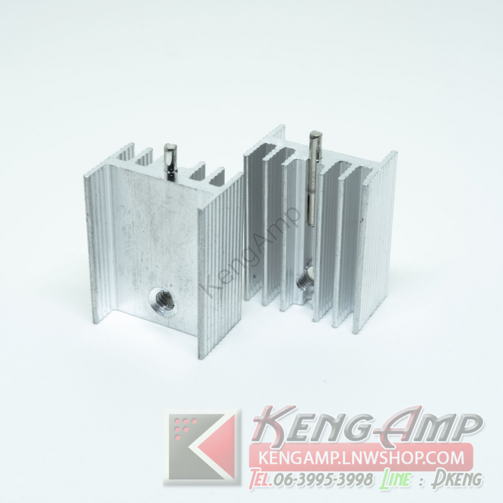 (10ตัว) Heatsink TO-220 สีเทา ขนาด 15.5x10 H20mm