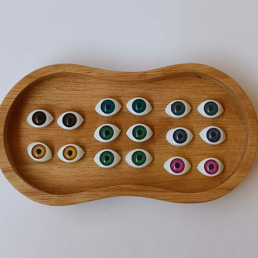 ตาตุ๊กตา สีชมพู 15*11 มม. ชิ้นละ 15 บาท เท่านั้น!!! #มีเก็บปลายทาง