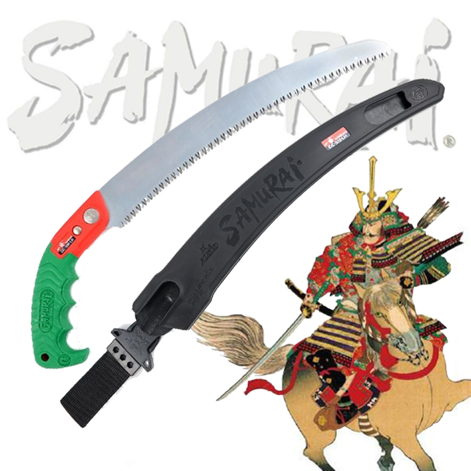 เลื่อยมือมีปลอก ซามูไร ด้ามเขียว Samurai ICHIGEKI GC-330-LH