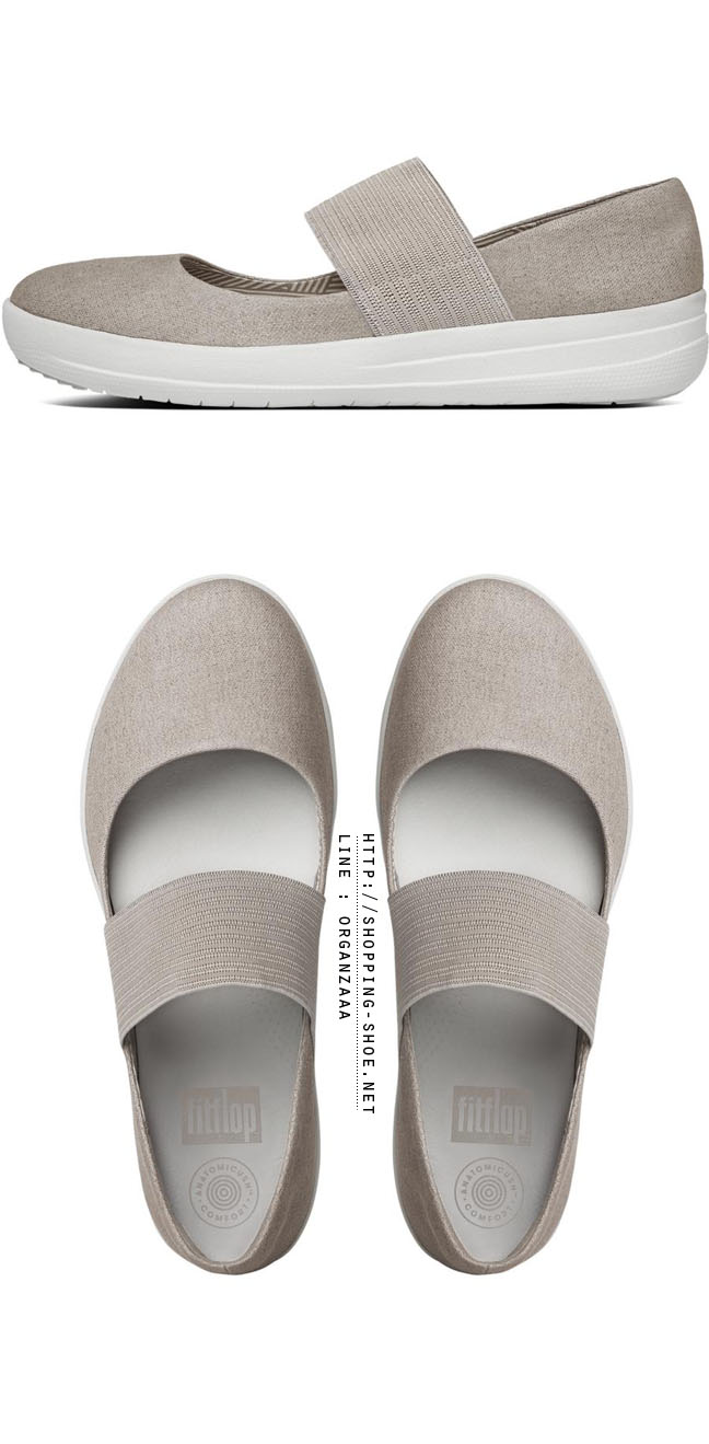 Fitflop F-Sporty Mary Jane Beige ของแท้ นำเข้าจาก USA และ UK
