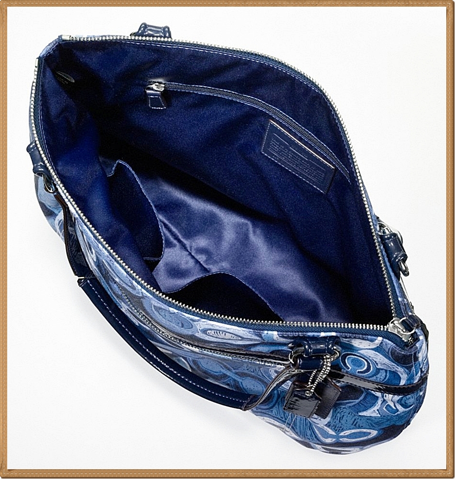 Coach Poppy Denim Print Glam Tote 19881