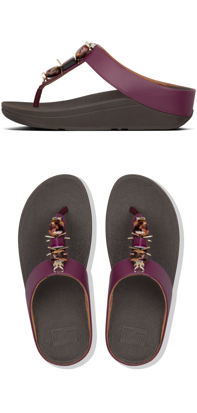 Fitflop Fino Marble Gem Lingonberry ของแท้ นำเข้าจาก USA และ UK