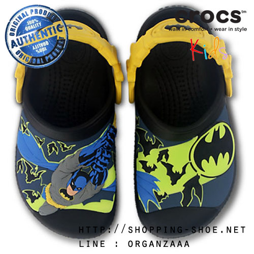 Crocs Kids Batman Custom Clog Glow In The Dark ของแท้ Outlet ไทยและอเมริกา