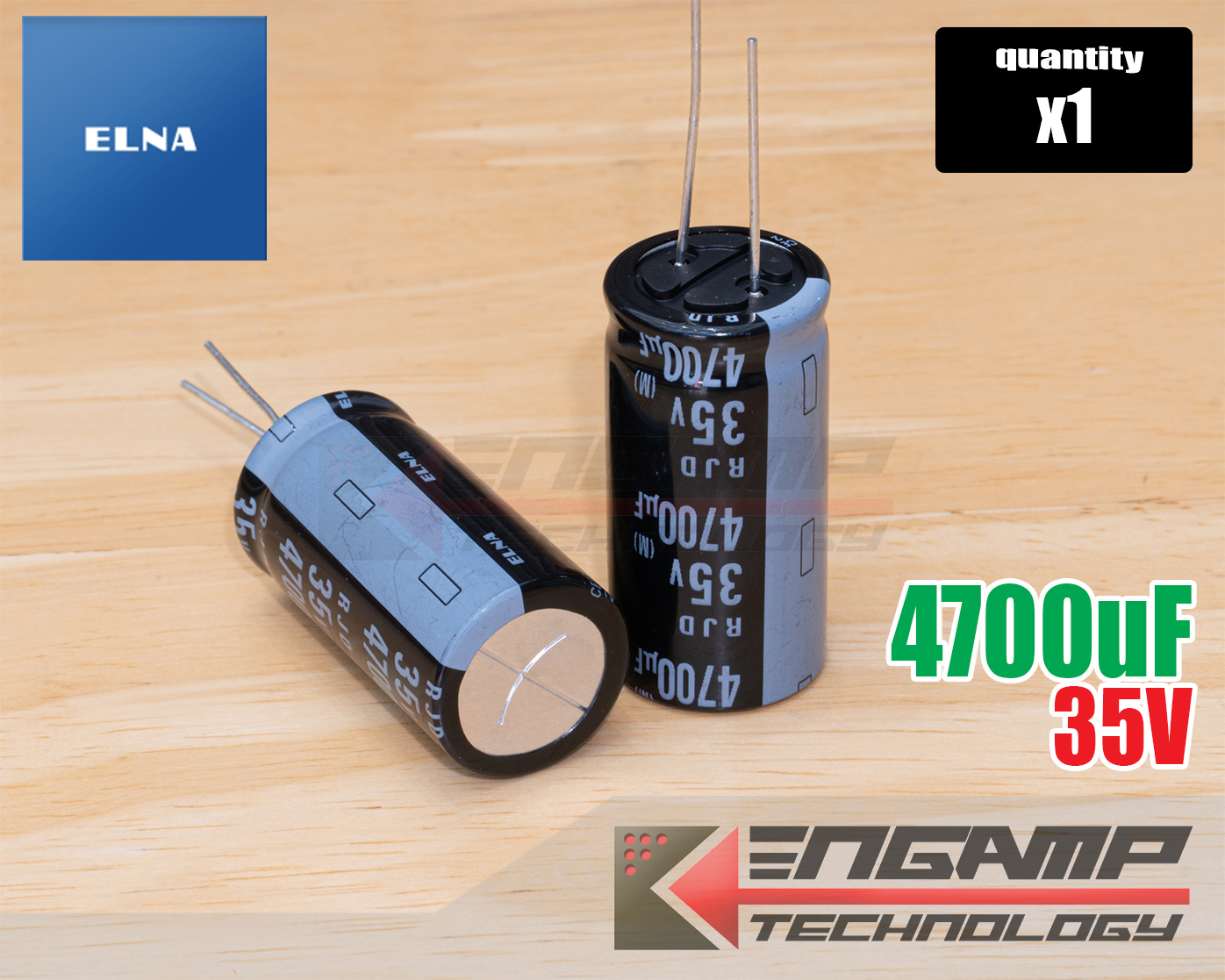 (1ตัว) [E-CAP] 4700uF/35V 105ºC ELNA RJD 18x37mm P=7.5mm