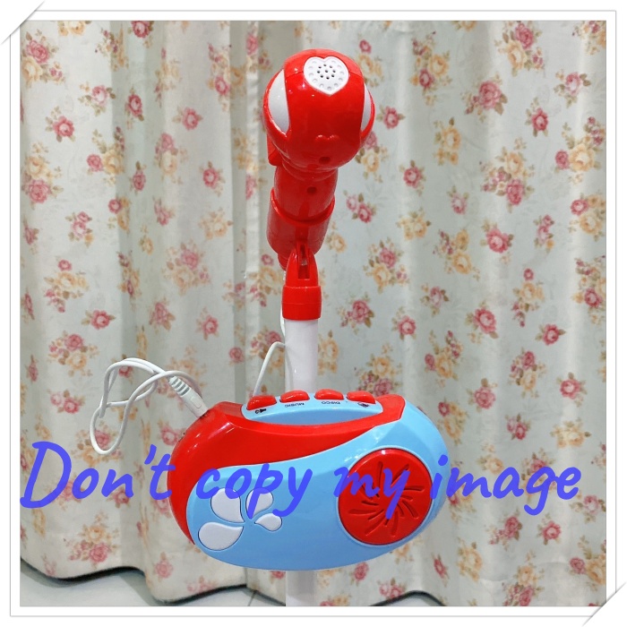 ไมโครโฟน สีฟ้าขาว ของเล่นเด็ก Sing a song microphone