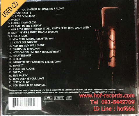 BeeGees - One Night Only ( Thai) Used HDCD 1 Dise VG+