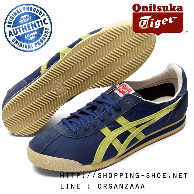 Onitsuka Tiger Corsair Vintage - Navy / Lime ของแท้ มีกล่อง ป้ายครบ