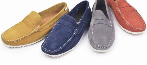 SALEคุ้มสุดๆรองเท้า loaferเล็ก หนังกลับ แบบเข็มขัด พื้นขาวC18 No.37 ครีม น้ำเงิน น้ำเงินขน เทา แดง เหลือง