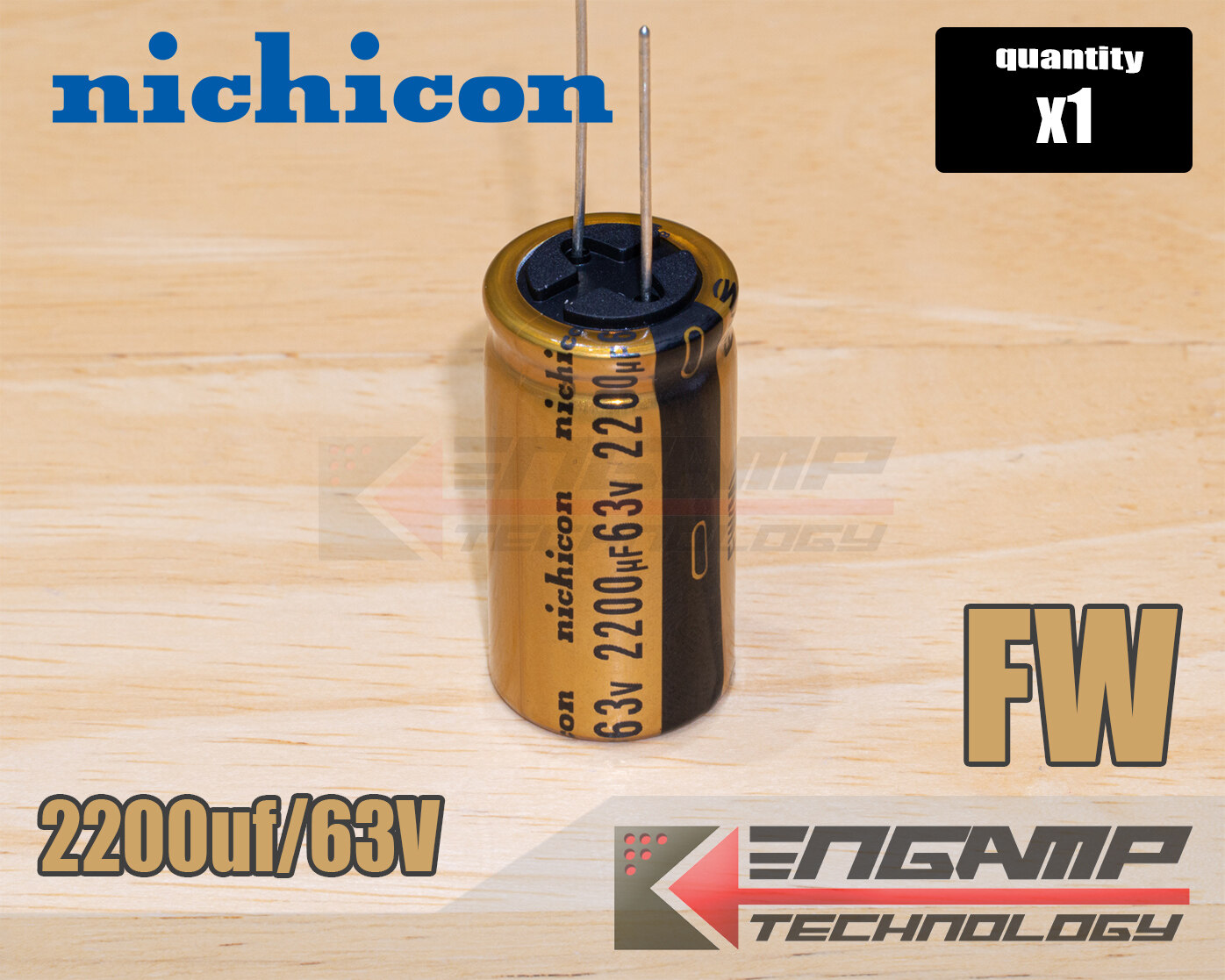 (1ตัว) [E-CAP] 2200uf/63V 85ºC Nichicon FW (M) ขนาด 18x35.5 P=7.5mm