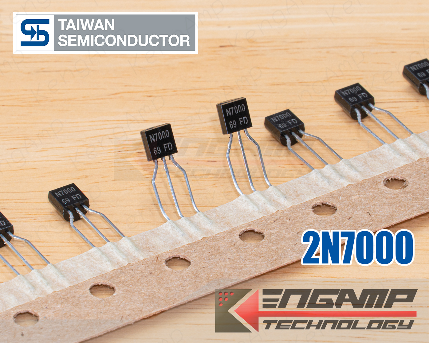 (10ตัว) [FET] 2N7000 TSC N-Ch 0.2A 60V 5R