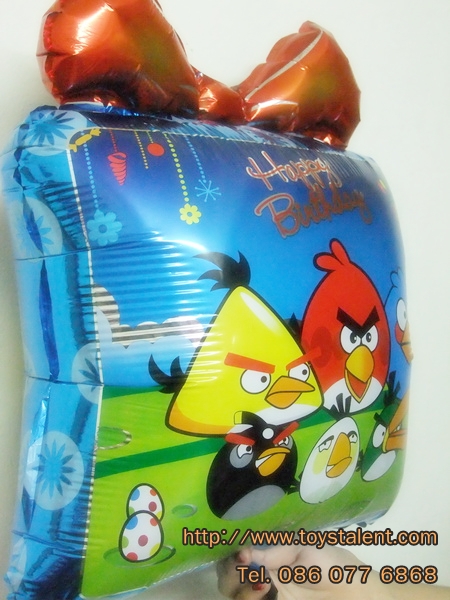ลูกโป่งฟลอย์ Happy Birthday Angry Bird - Foil Balloon Happy Birthday Angry Bird / Item No. TL-D039