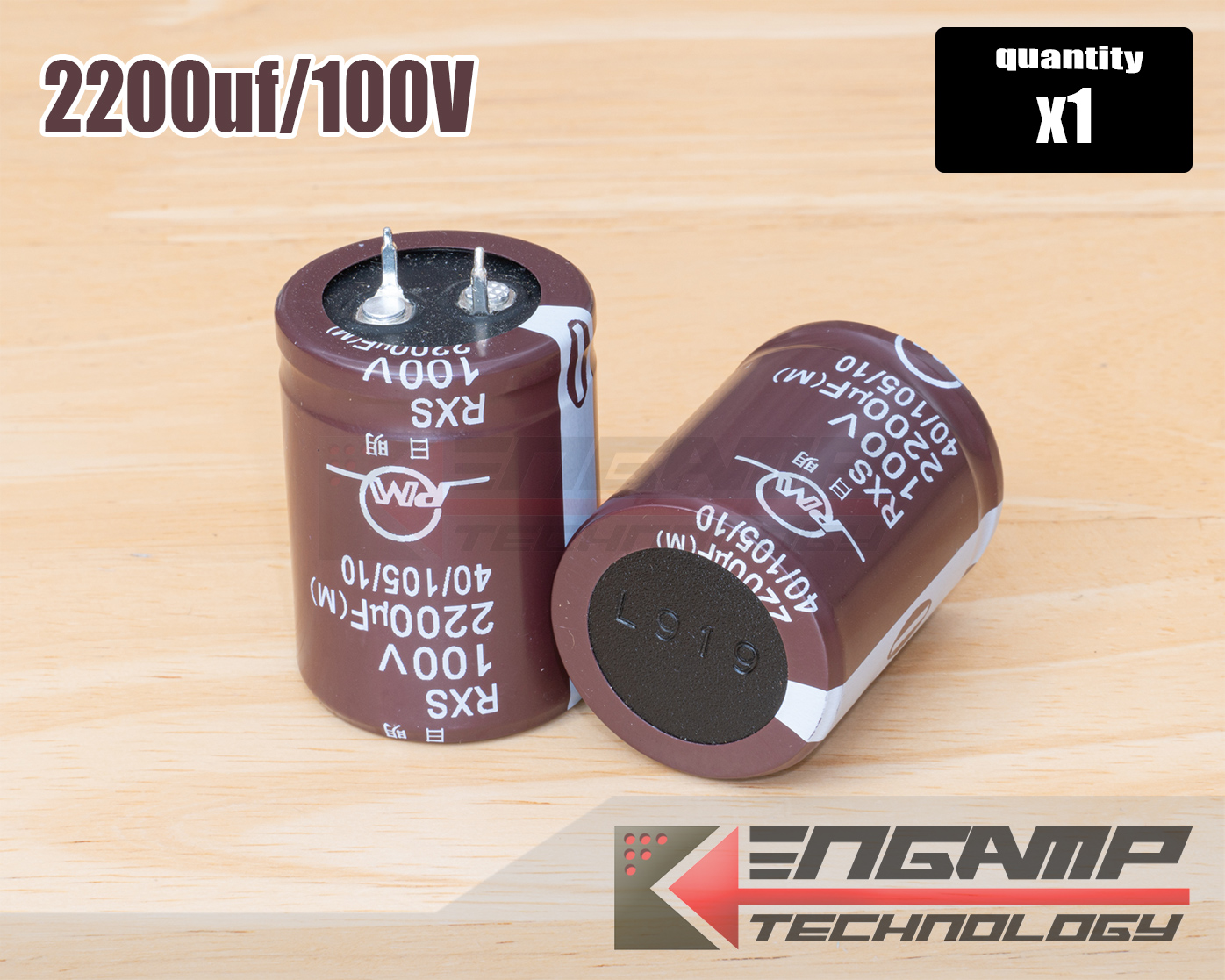 (1ตัว) [E-CAP] 2200uF/100V 105 C RM RXS 30x40mm P=10mm