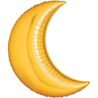 Moon Shape Balloon Gold Color - ลูกโป่งฟลอย์รูปพระจันทร์เสี้ยว สีทอง ไซส์ใหญ่ 32 นิ้ว / Item No. TL-G031