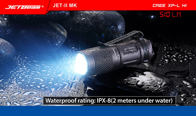 ไฟฉายแรงสูงขนาดเล็ก Jetbeam Jet II MK 550ลูเมนส์