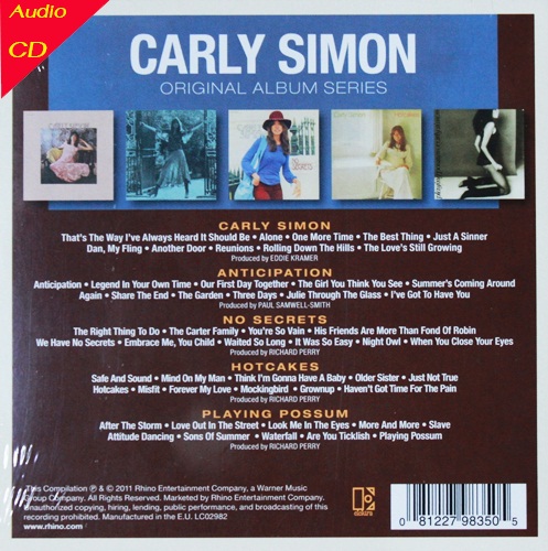 Carly Simon - Boxset 5cd N.