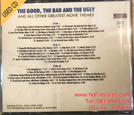 OST. The Good The Bad and The Ugly ( ) Used CD 3 Dise VG++ code AAD