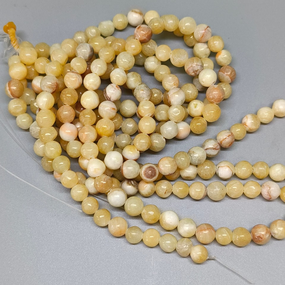 หินซิทริน(Citrine) หินของพ่อค้า 10 มิล (42เม็ด/เส้น) 250฿