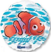 ลูกโป่งฟลอย์ลายการ์ตูนนีโม่ - Finding Nemo Round shape Balloon / Item No. TL-B005