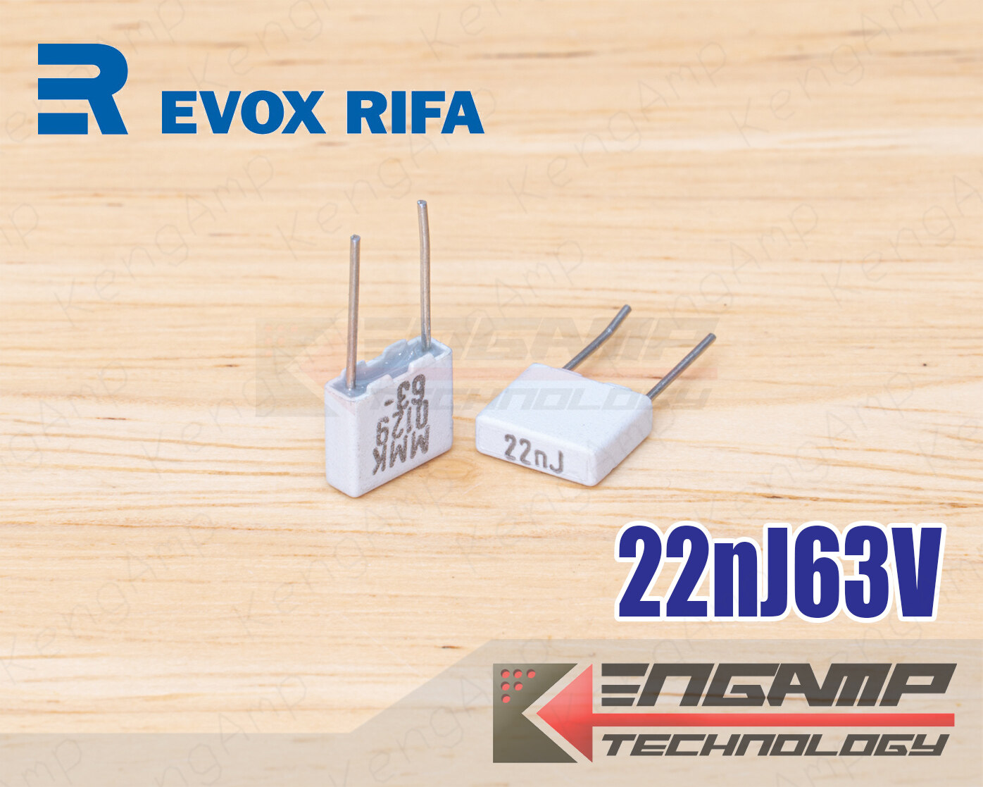 (10ตัว) 0.022uF/63V 22nJ63V EVOX MMK5 5% 2.5x7.2 H6.5mm P=5mm