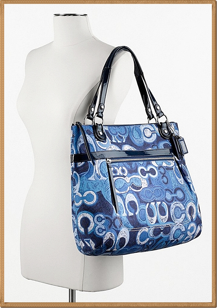 Coach Poppy Denim Print Glam Tote 19881