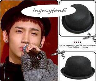 หมวกแจซ หมวกทรงกลม ขนสัตว์ (น้ำตาล กากี ดำ)
