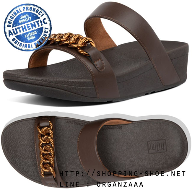 Fitflop Lottie Chain Slide Chocolate Brown ของแท้ นำเข้าจาก USA และ UK