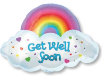 ลูกโป่งฟลอย์นำเข้า Get Well Rainbow / Item No. AG-11075 แบรนด์ Anagram ของแท้